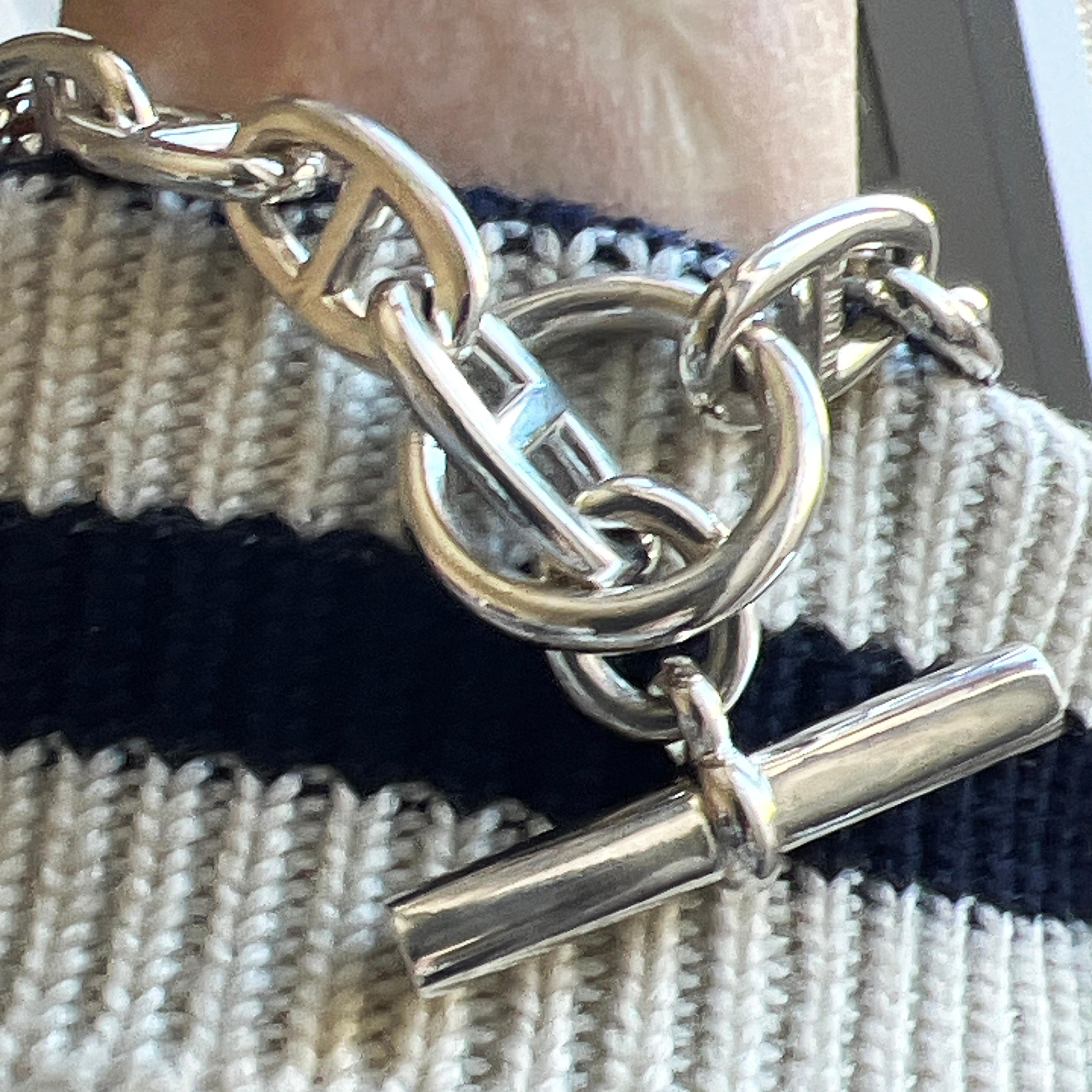 Hermès Chaine D'ancre Sterling Silver Unisex Bracelet, circa 1995 5