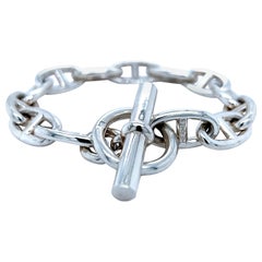 Hermès Chaine D'ancre Sterling Silver Unisex Bracelet, circa 1995