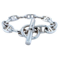 Hermès Chaine D'ancre Sterling Silver Unisex Bracelet, circa 1995