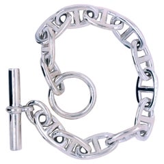 Hermès Chaine d'Ancre Sterling Silver Unisex Bracelet, circa 2010
