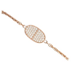 Hermes Chaine d'ancre Verso bracelet rose gold and diamonds Size SH