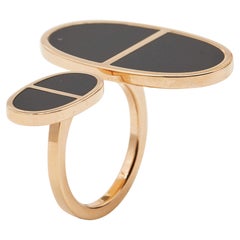 Hermes Chaine d
Ancre Verso Keramik 18k Rose Gold sehr großes Modell Ring Größe 52