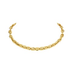 Hermes 'Chaine D'Ancre' Vintage Small Size Gold Toggle Link Necklace