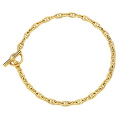 Hermes 'Chaine D'Ancre' Vintage Small Size Gold Toggle Link Necklace