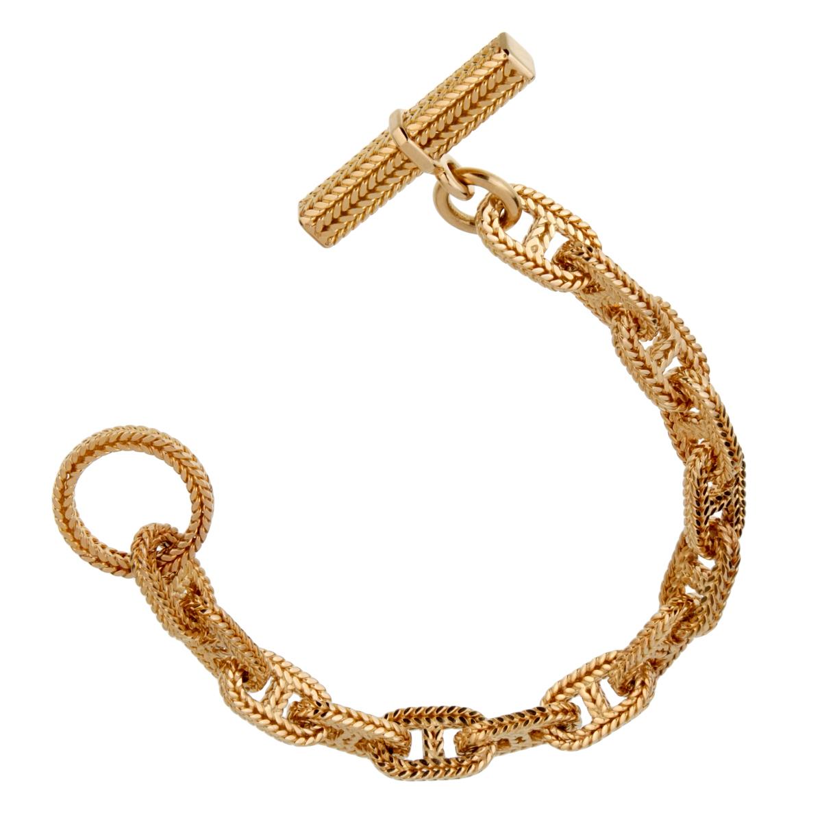 hermes chaine d'ancre gold bracelet