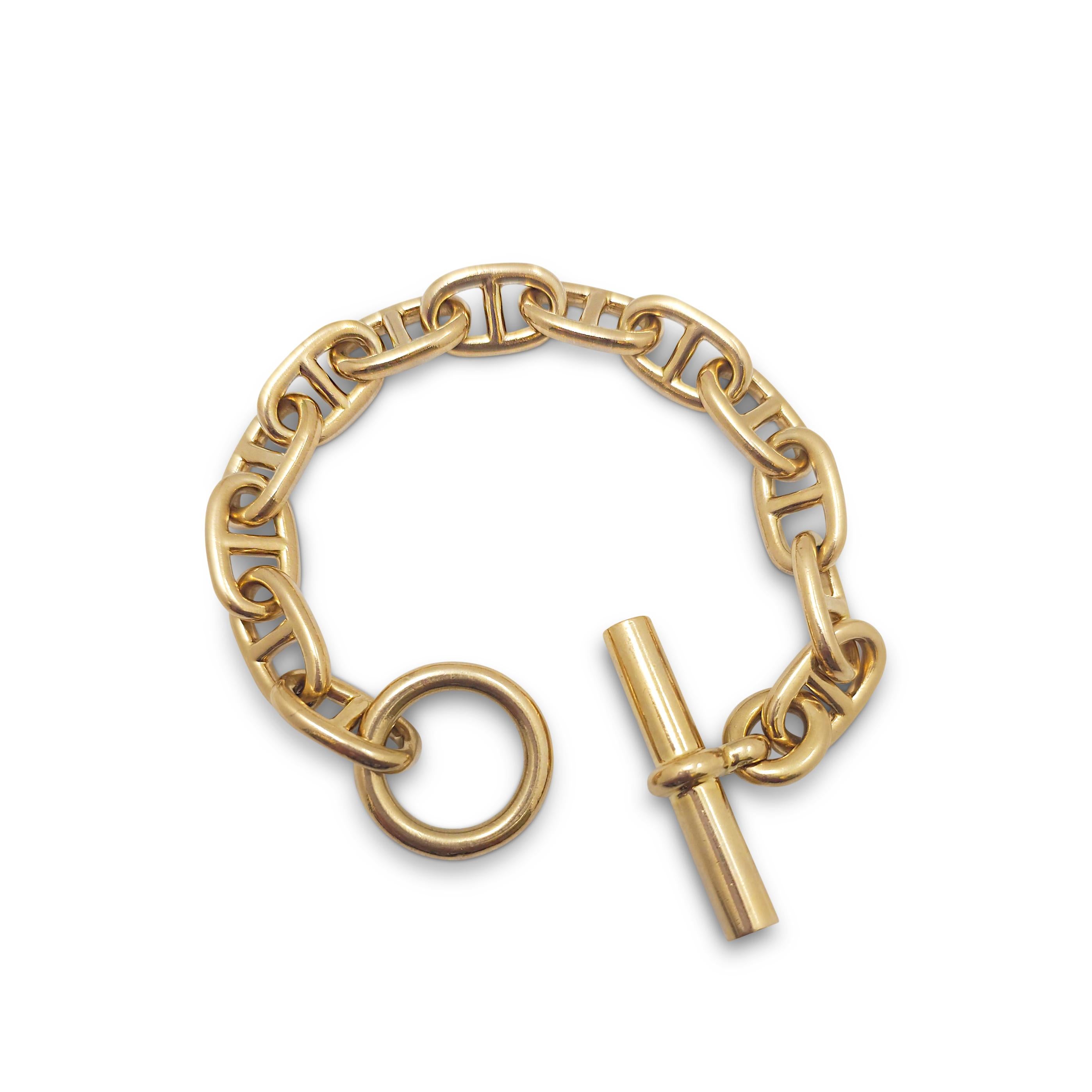 Hermès 'Chaîne d'Ancre' Yellow Gold Bracelet at 1stDibs | chaine d ...