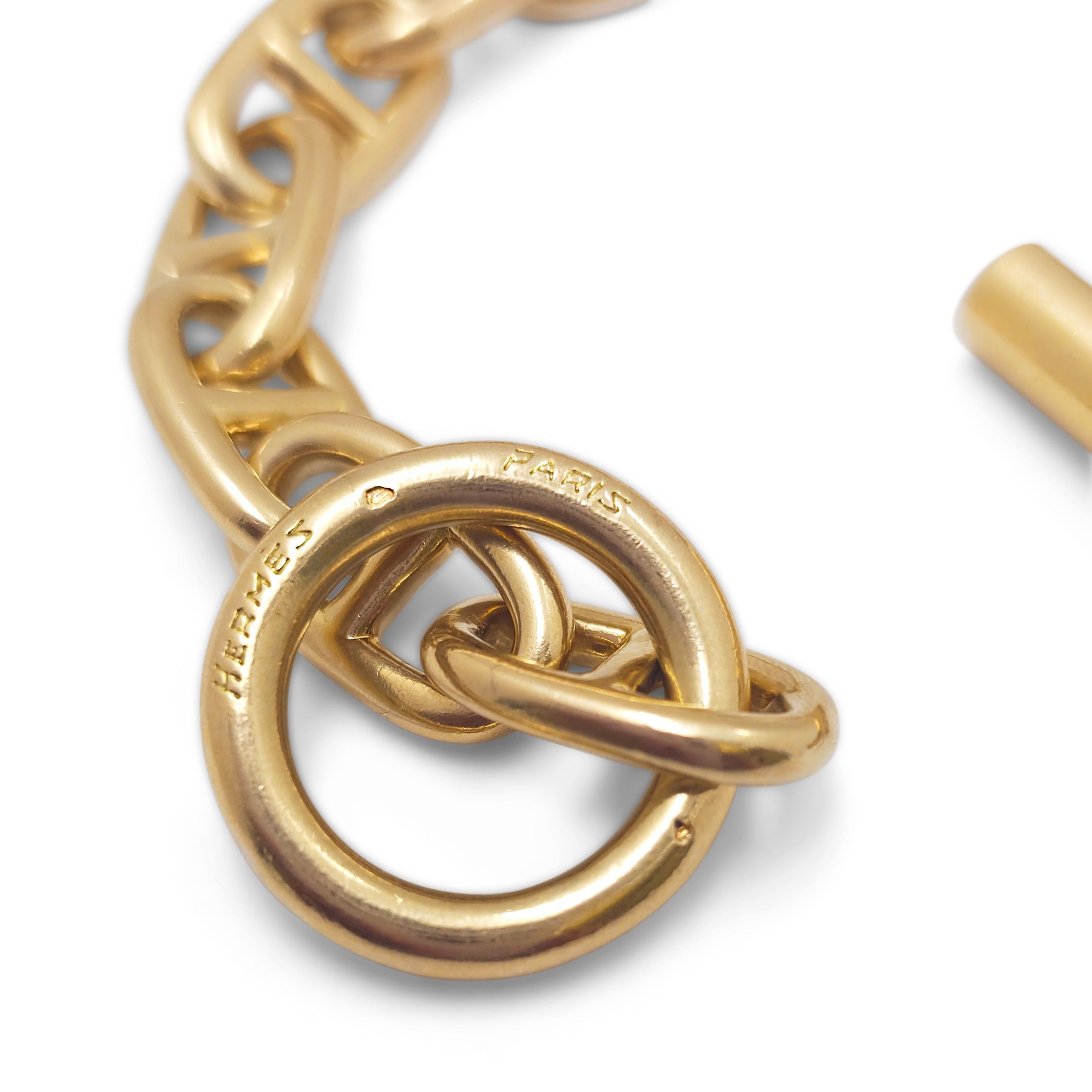 Hermès 'Chaîne d'Ancre' Gelbgold-Armband für Damen oder Herren