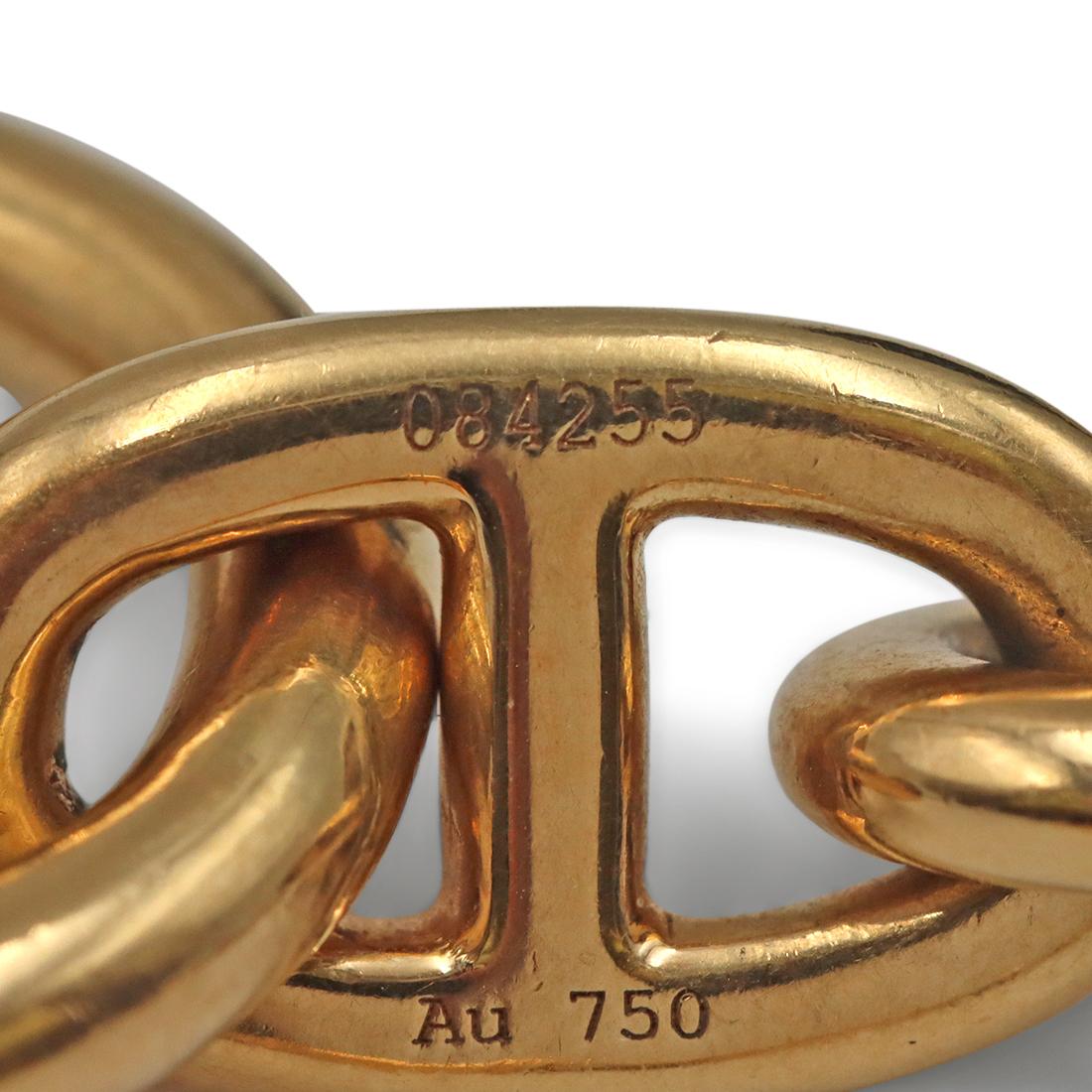 Women's or Men's Hermès 'Chaîne d'ancre' Yellow Gold Necklace, Medium Model