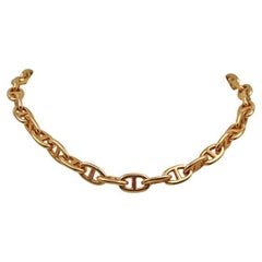 Hermès 'Chaîne d'ancre' Gelbgold-Halskette, mittleres Modell