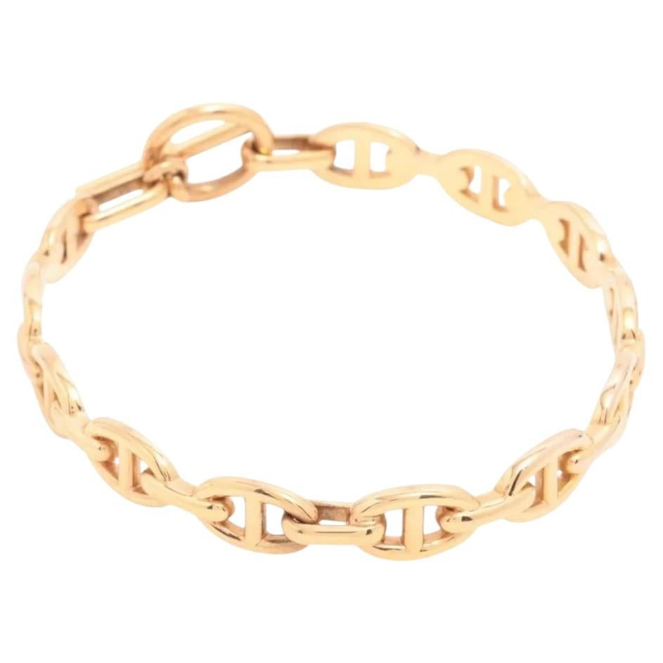 Hermes Chaine de Ancre Enchaines in 18K Rose Gold Bracelet W/Box & Pouch