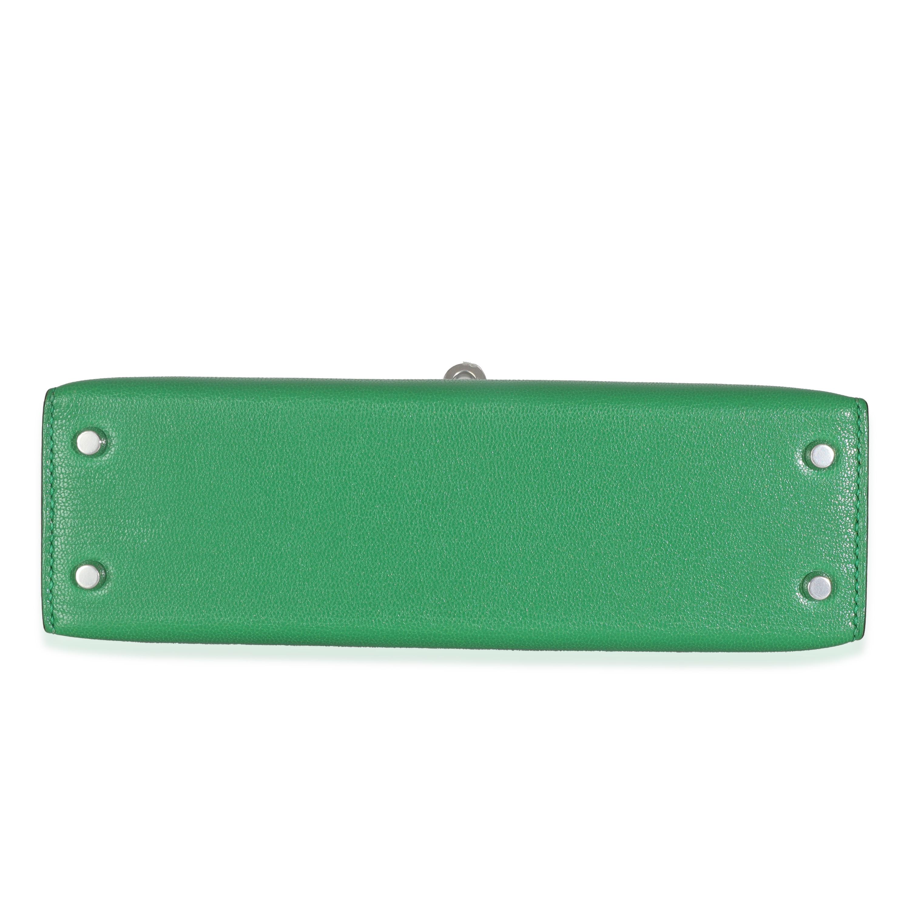 Hermès Chamkila Chevre Bamboo Mini Sellier Kelly 20 II PHW For Sale 1