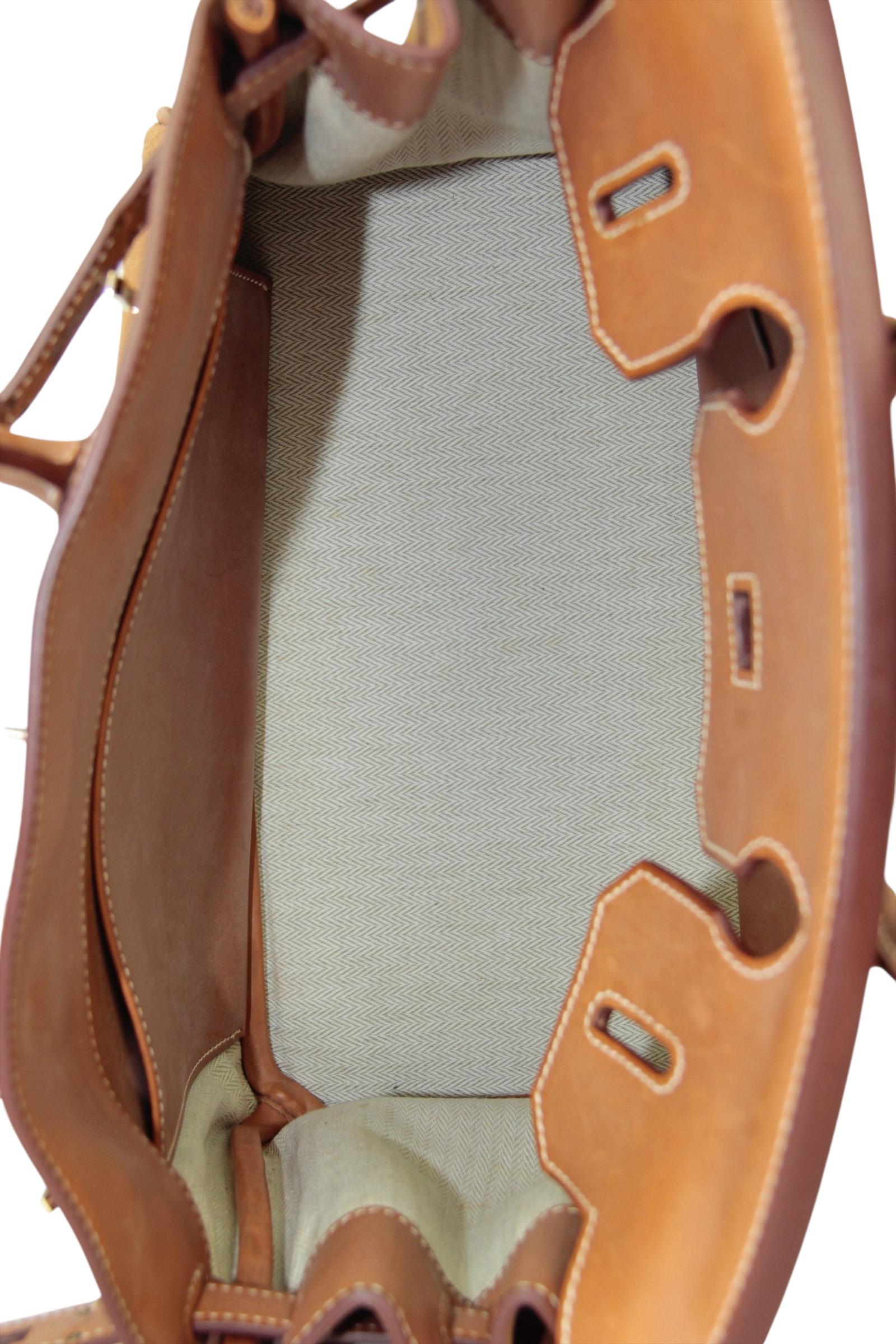 Hermes Chamois/Gold Grizzly/Swift 30cm Birkin Bag with Goldtone Hardware For Sale 7