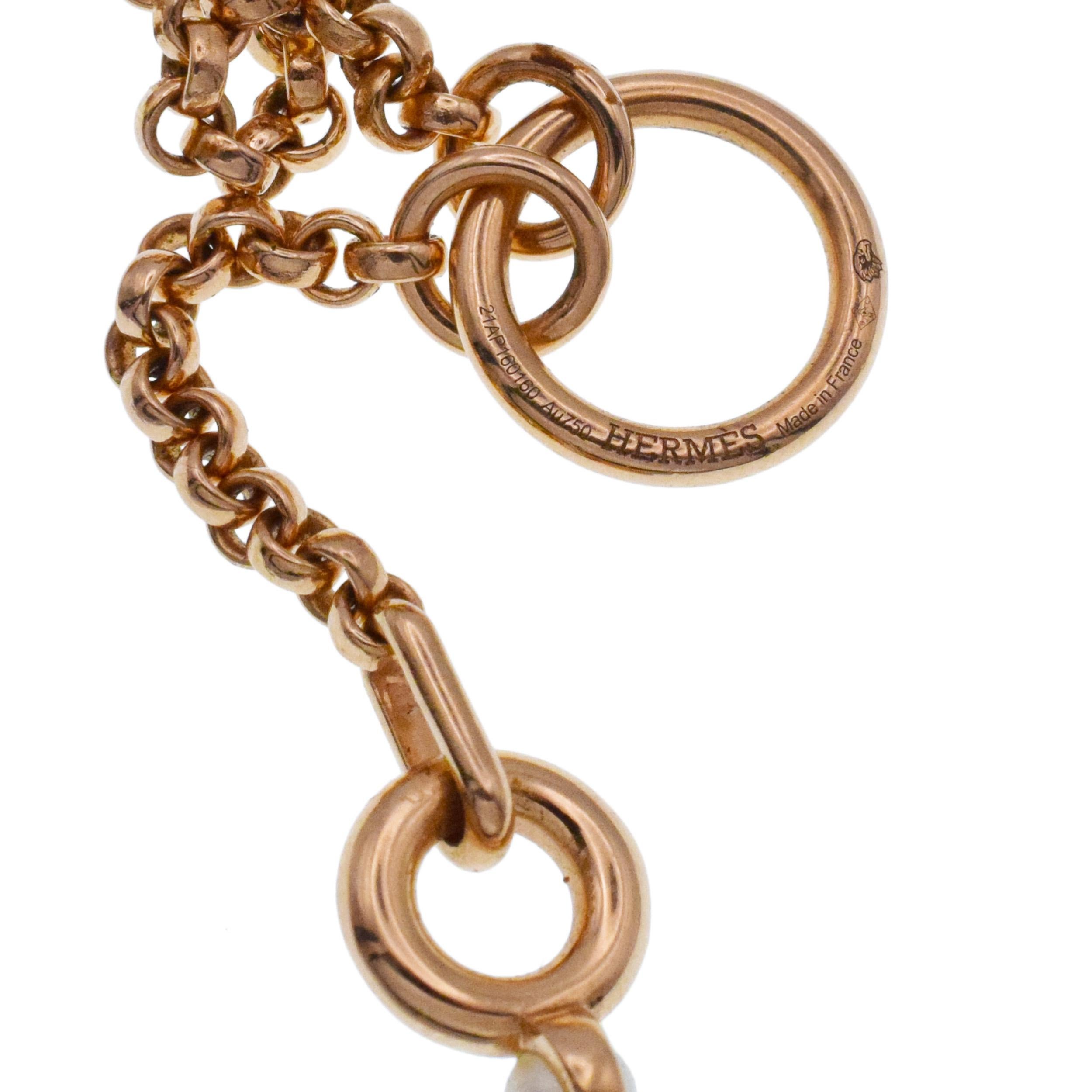 Collana Chandra di Hermes in oro rosa 18 carati. in vendita 1