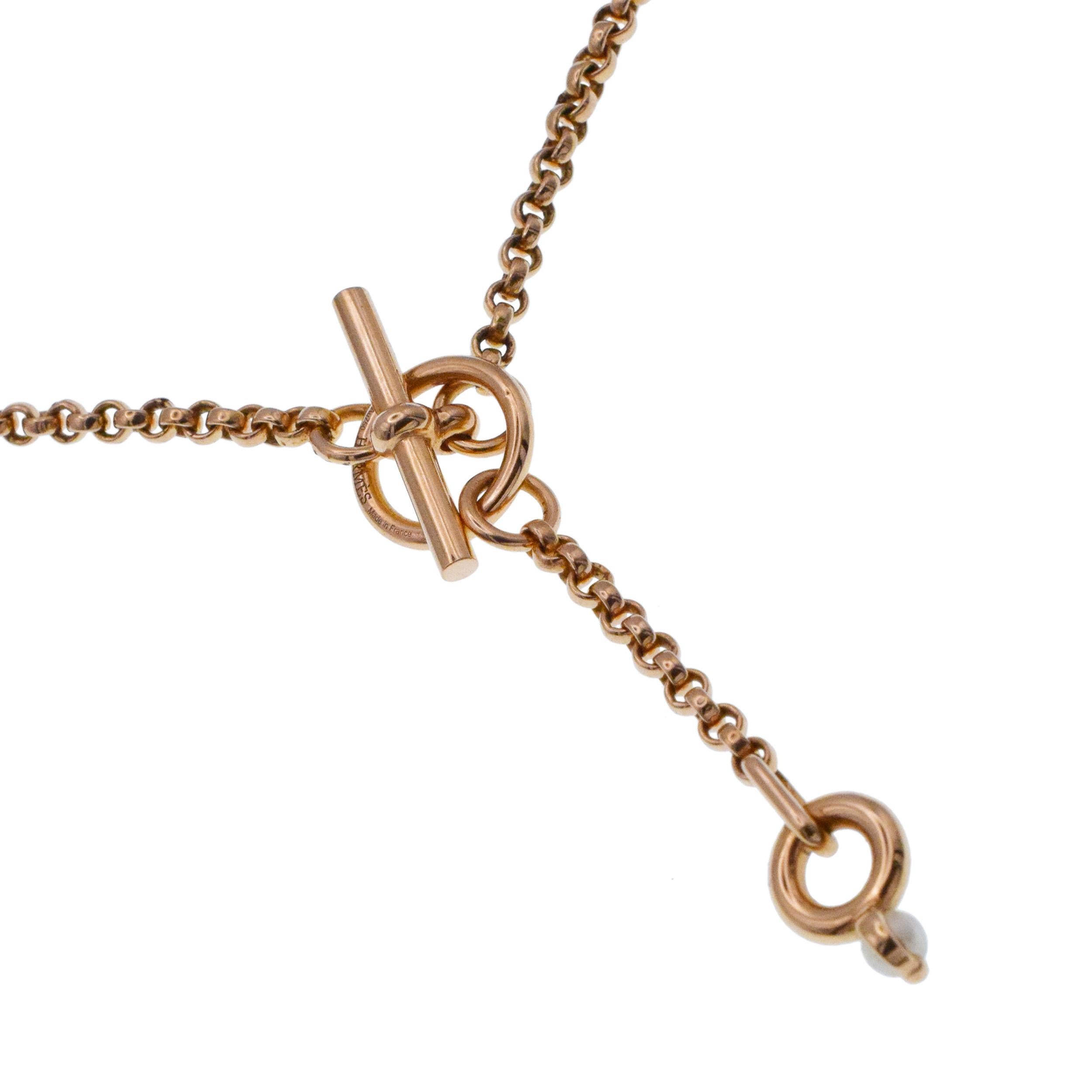 Collana Chandra di Hermes in oro rosa 18 carati. in vendita 2