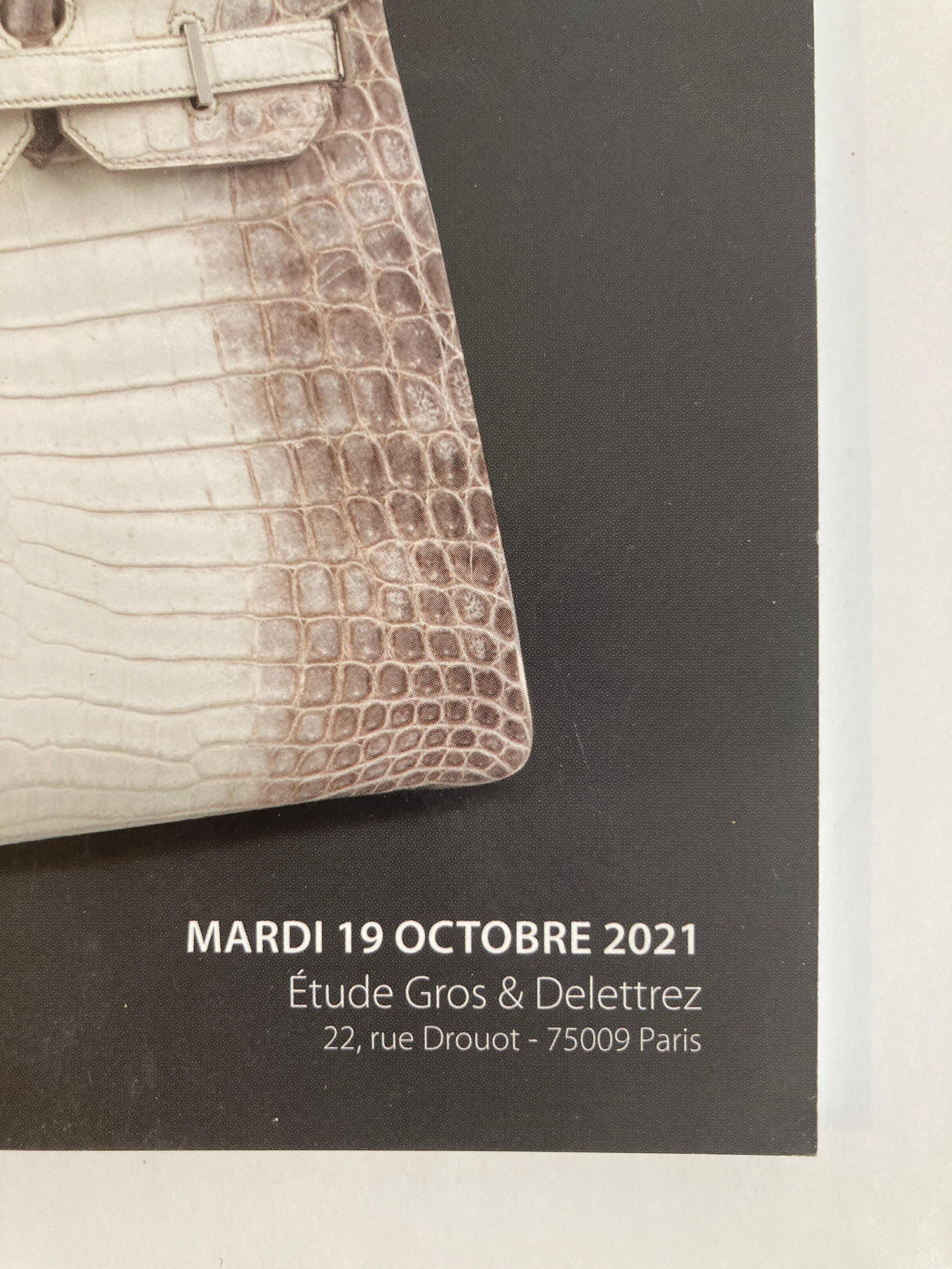 Noir Hermès - Catalogue de vente aux enchères Luxe Chanel Vuitton 2021 par Gros & Delettrez en vente