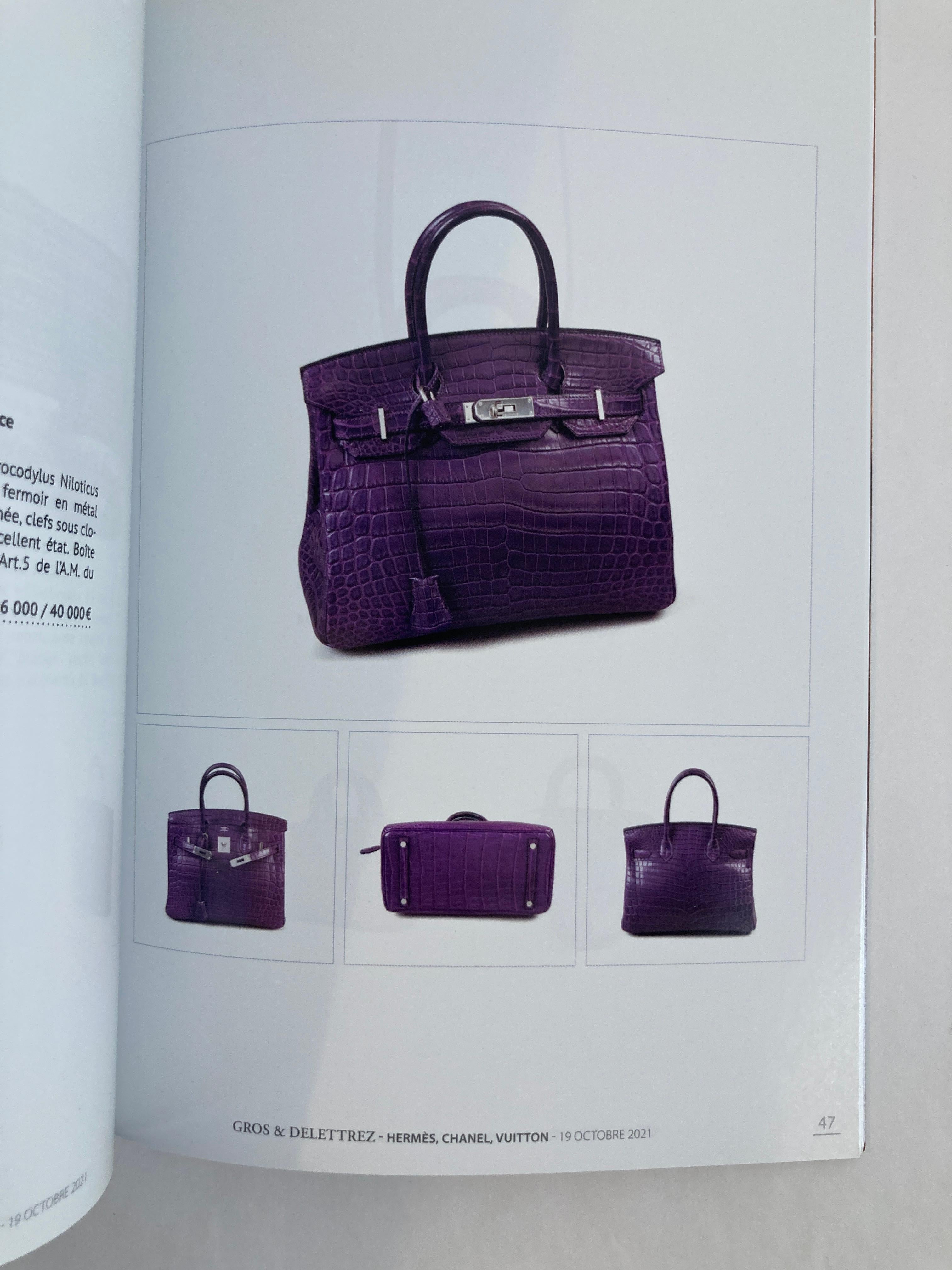 Hermès - Catalogue de vente aux enchères Luxe Chanel Vuitton 2021 par Gros & Delettrez en vente 1