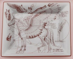 Hermès Change Tray Ashtray Le Pegase Pegasus Winged Horse In Porcelain