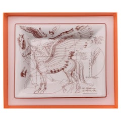 Hermès Change Tray Ashtray Le Pegase Pegasus Winged Horse In Porcelain