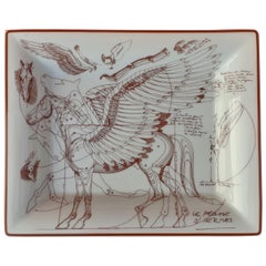 Hermès Change Tray Ashtray Le Pegase Pegasus Winged Horse Porcelain 