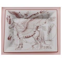 Hermès Change Tray Aschenbecher Le Pegase Pegasus Geflügeltes Pferd Porzellan