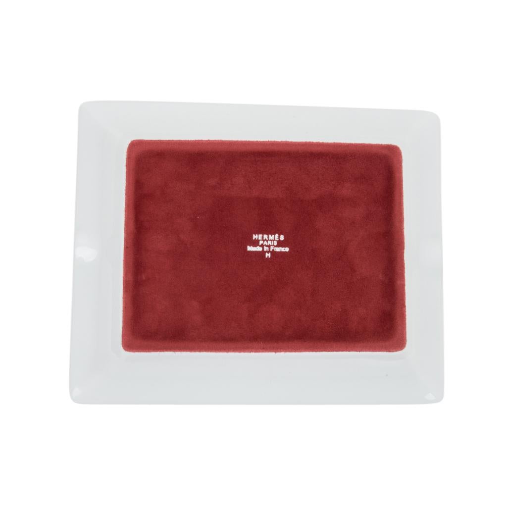 Cheval D''Apparat Porzellan-Tablett mit seltenem Druck von Hermès im Angebot 3