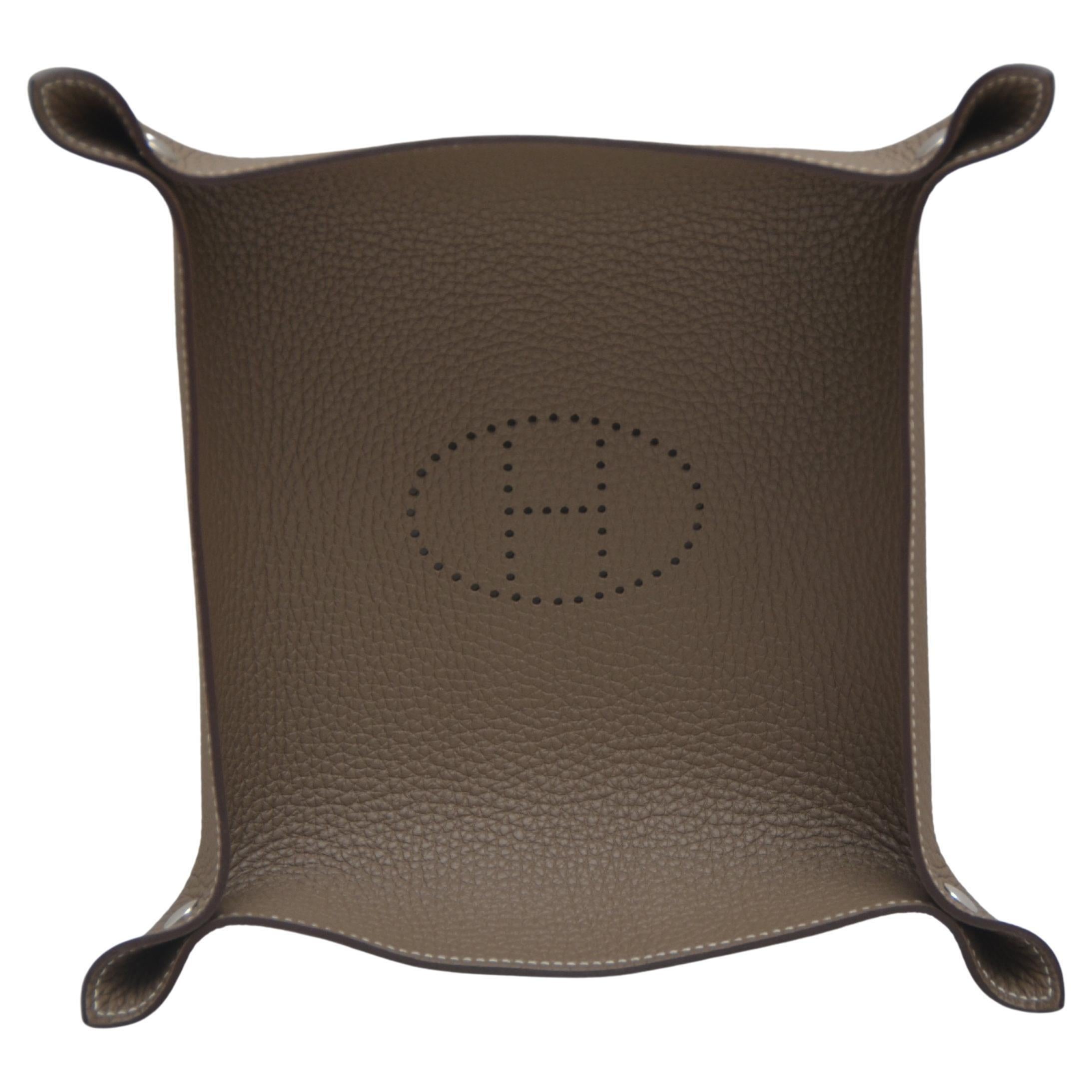 Women's or Men's Hermes Change Tray Etoupe  NEW In Box For Sale