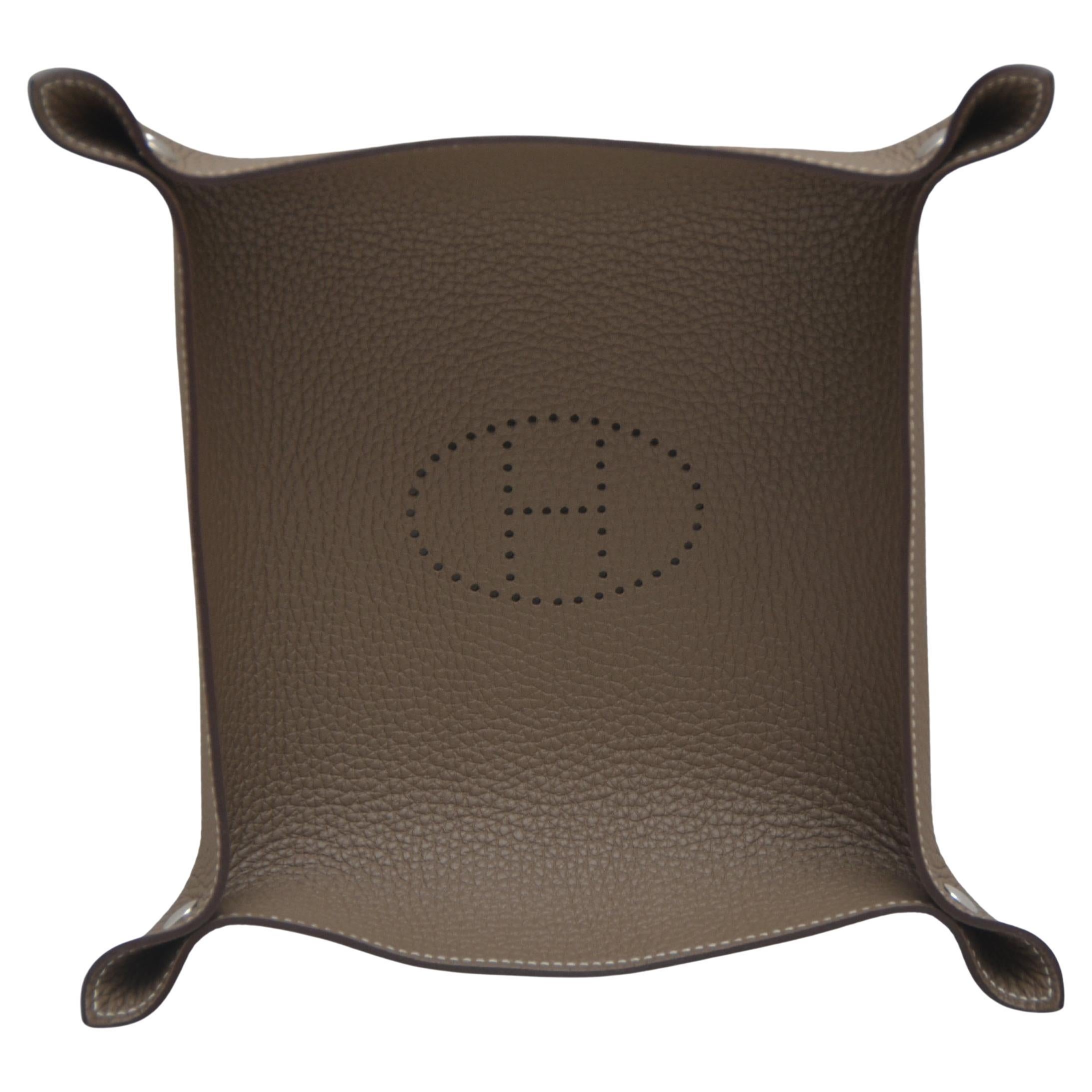 Hermes Change Tray Etoupe  NEW In Box For Sale