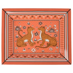 Hermes Change Tray Leopards Porcelain new