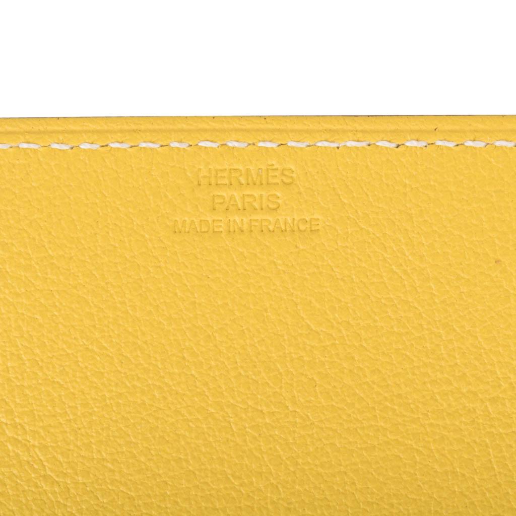 Hermes ändern Tablett Mises Et Relances Mini Bi-Color Jaune Fauve Mini Modell im Angebot 3
