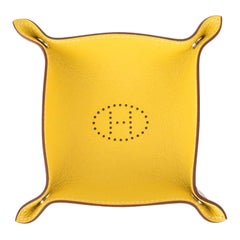 Hermes Change Tray Mises Et Relances Mini Bi-Color Jaune Fauve Mini Model