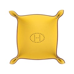 Hermes Change Tray Mises Et Relances Mini Bi-Color Jaune Fauve Mini Model