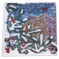Hermès Change Tray or Small Dish Noel au 24 Faubourg Christmas in Porcelain