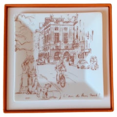 Hermès Change Tray or Small Dish The Air of Paris 2006 in Porcelain