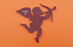 Hermès Charm Cupid Angel and God of Love in Leather Petit h