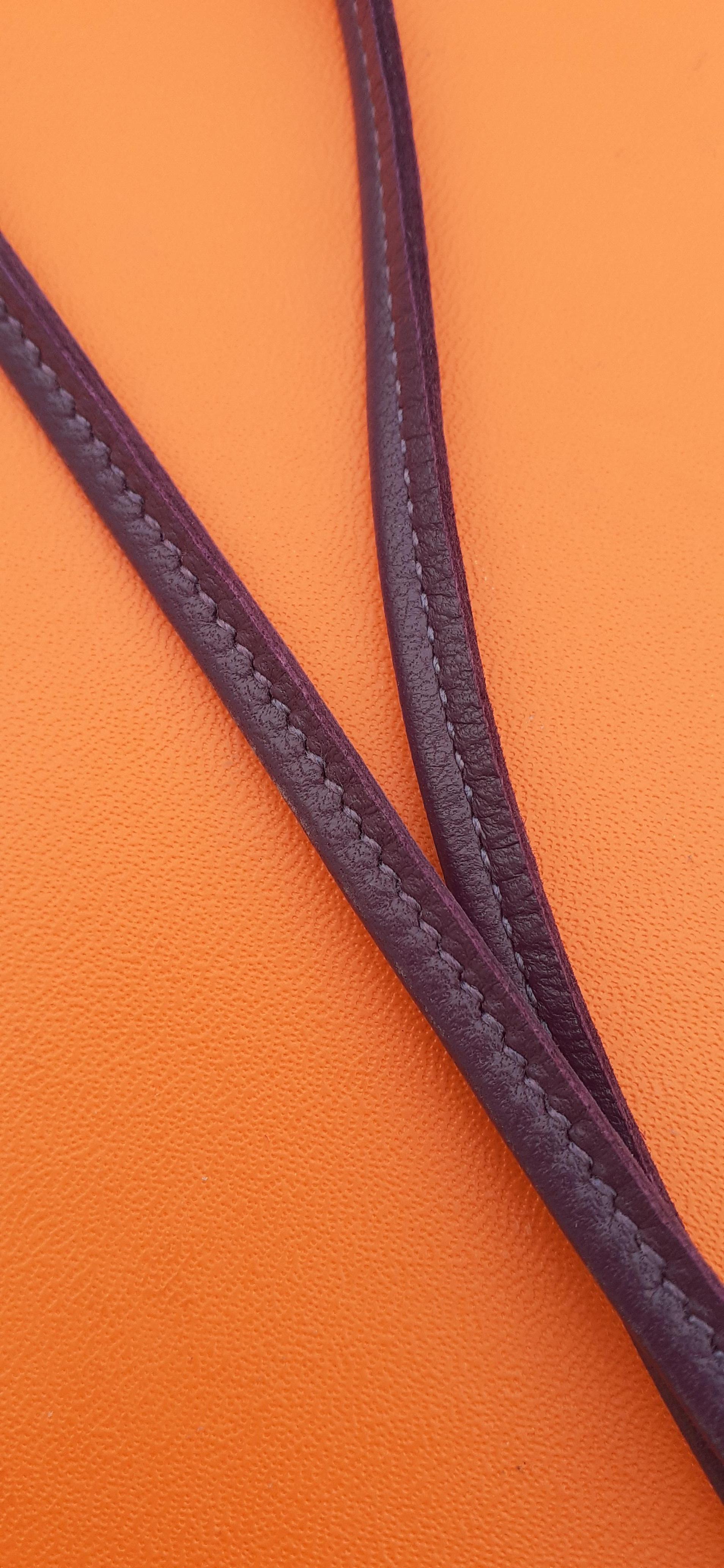 Hermès Charm Tiger H Leather and Silk Purple Raisin For Sale 4