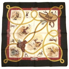 Hermes “Charreada” Silk Scarf "Jean De Fougerolle New, Never Worn with BOX
