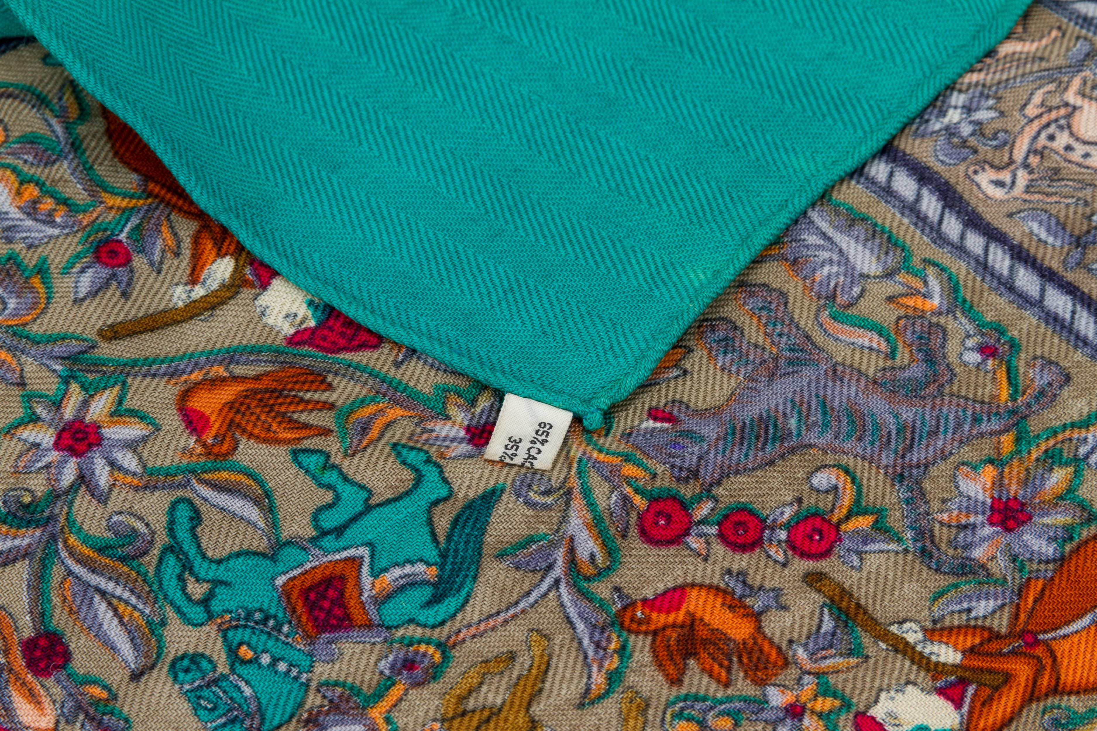 Women's Hermès Chasse En Inde Cashmere Shawl For Sale