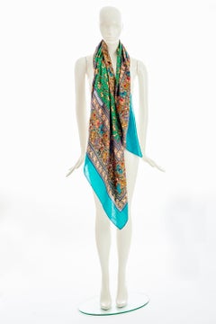 Hermes "Chasse en Inde" Cashmere & Silk Stole Shawl