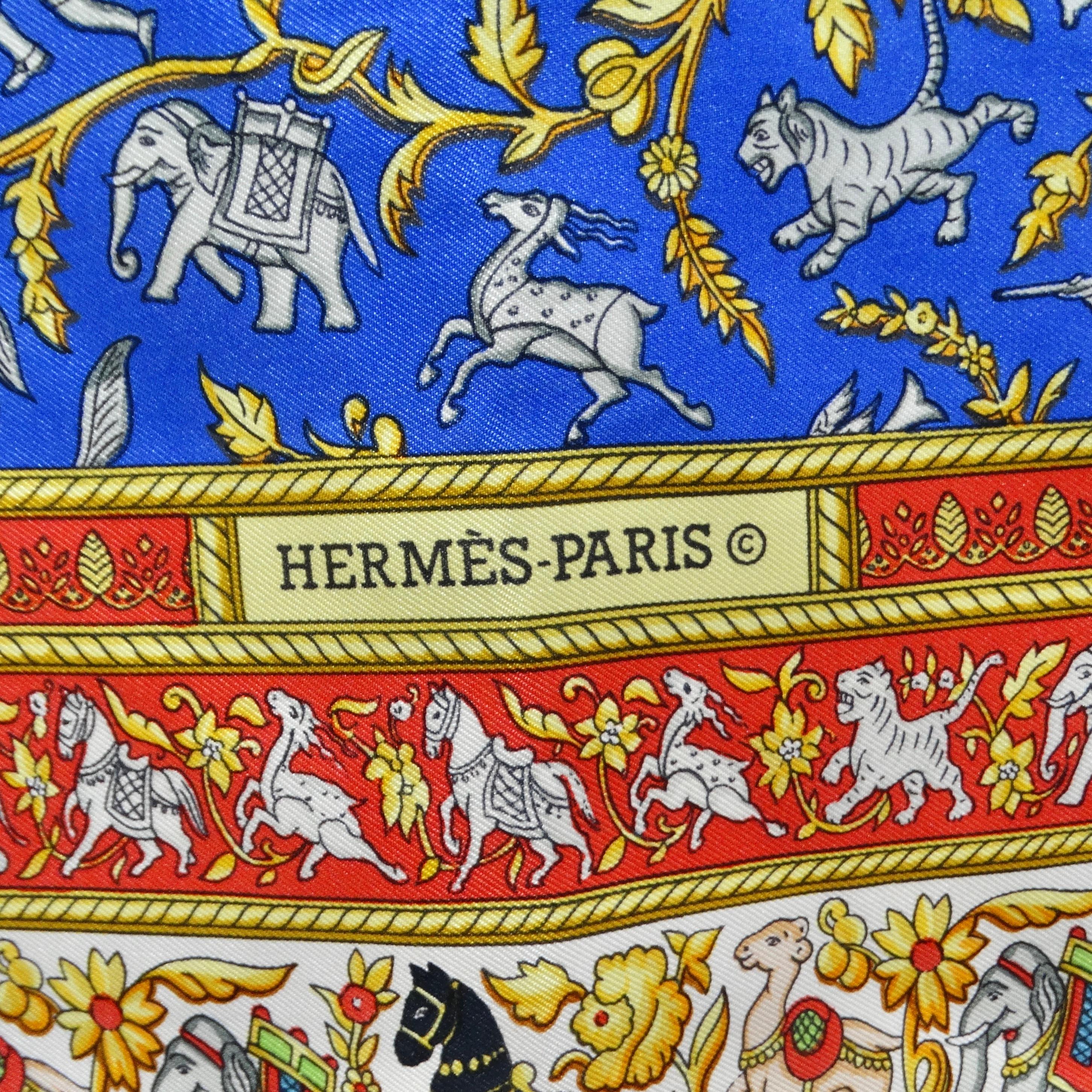 Hermes Chasse En Inde Silk Printed Scarf 1
