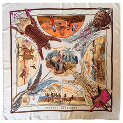 HERMÈS CHASSES EXOTIQUES 1988 Seidenschal entworfen von Philippe Ledoux