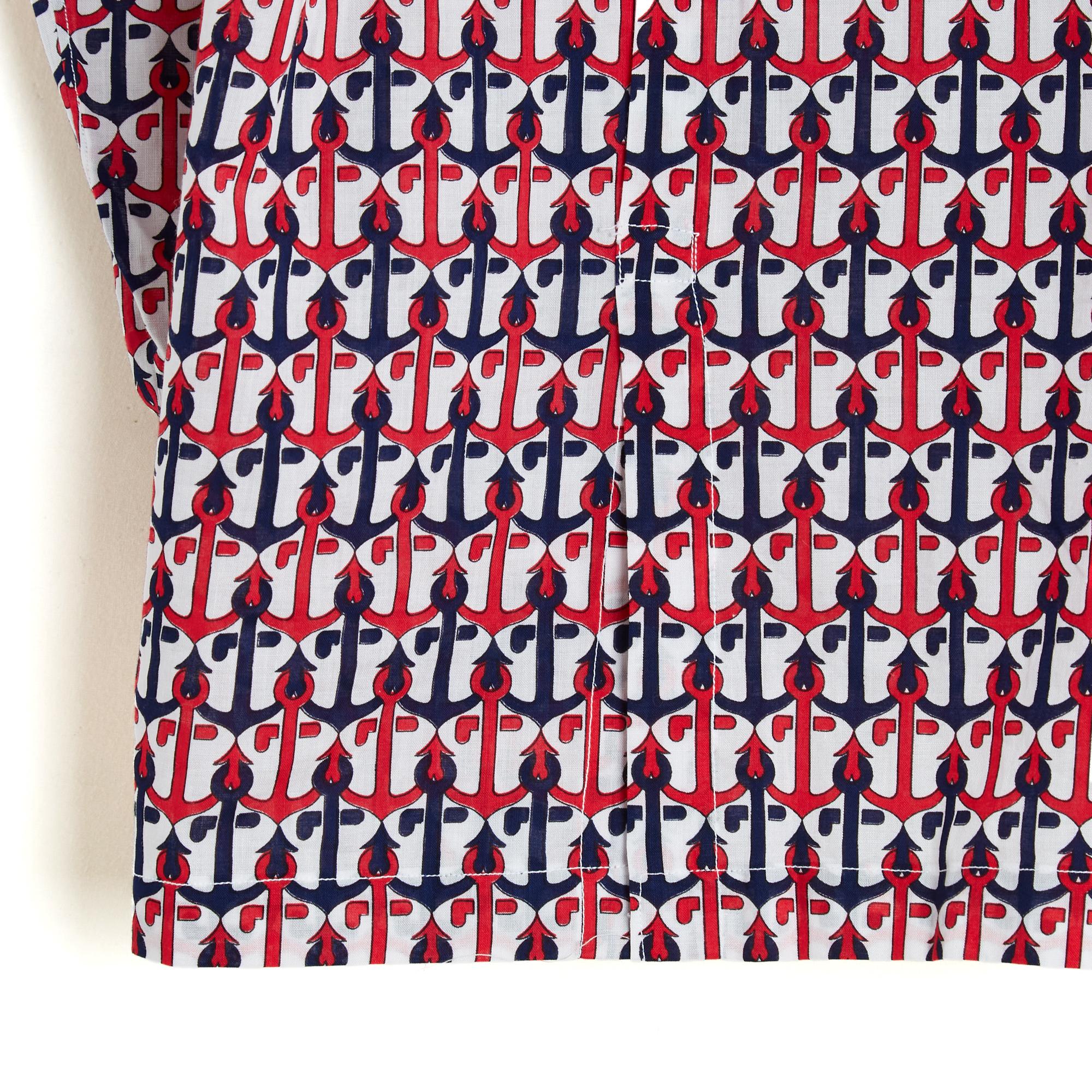 Hermès Chemise Chaine Ancre S Tricolor Poplin Shirt US15 UK15 Hermes 1