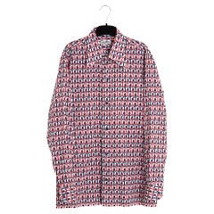 Hermès Chemise Chaine Ancre S Tricolor Poplin Shirt US15 UK15 Hermes