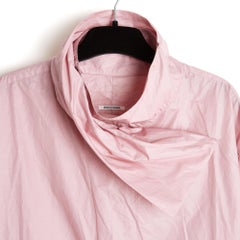 Hermès Chemise Rose 41 Pink Popelin Folded Collar Shirt Top 16 Hermes Cut Tag