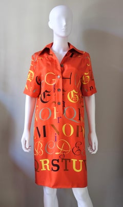 HERMÈS - "Littérature" Silk Blouse by Adolphe Mouron Cassandre