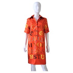 HERMÈS - "Littérature" Silk Blouse by Adolphe Mouron Cassandre