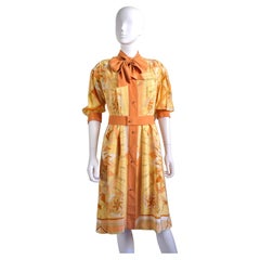 HERMÈS - Silk Chemisier " Rose des Vents " Por Joachim Metz 1984