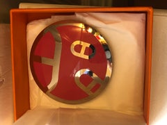 Hermes Chene Dunkel and Enamel Scarf/Hijab Ring w/Box