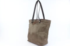 Hermès Chennai Gold Herringbone Mm 1hz1107 Brown Polyester Tote