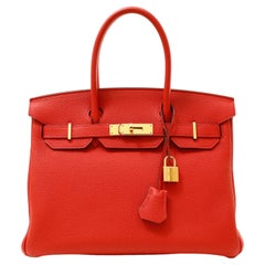 Hermès Cherry Red Togo 30 cm Birkin with Gold Hardware