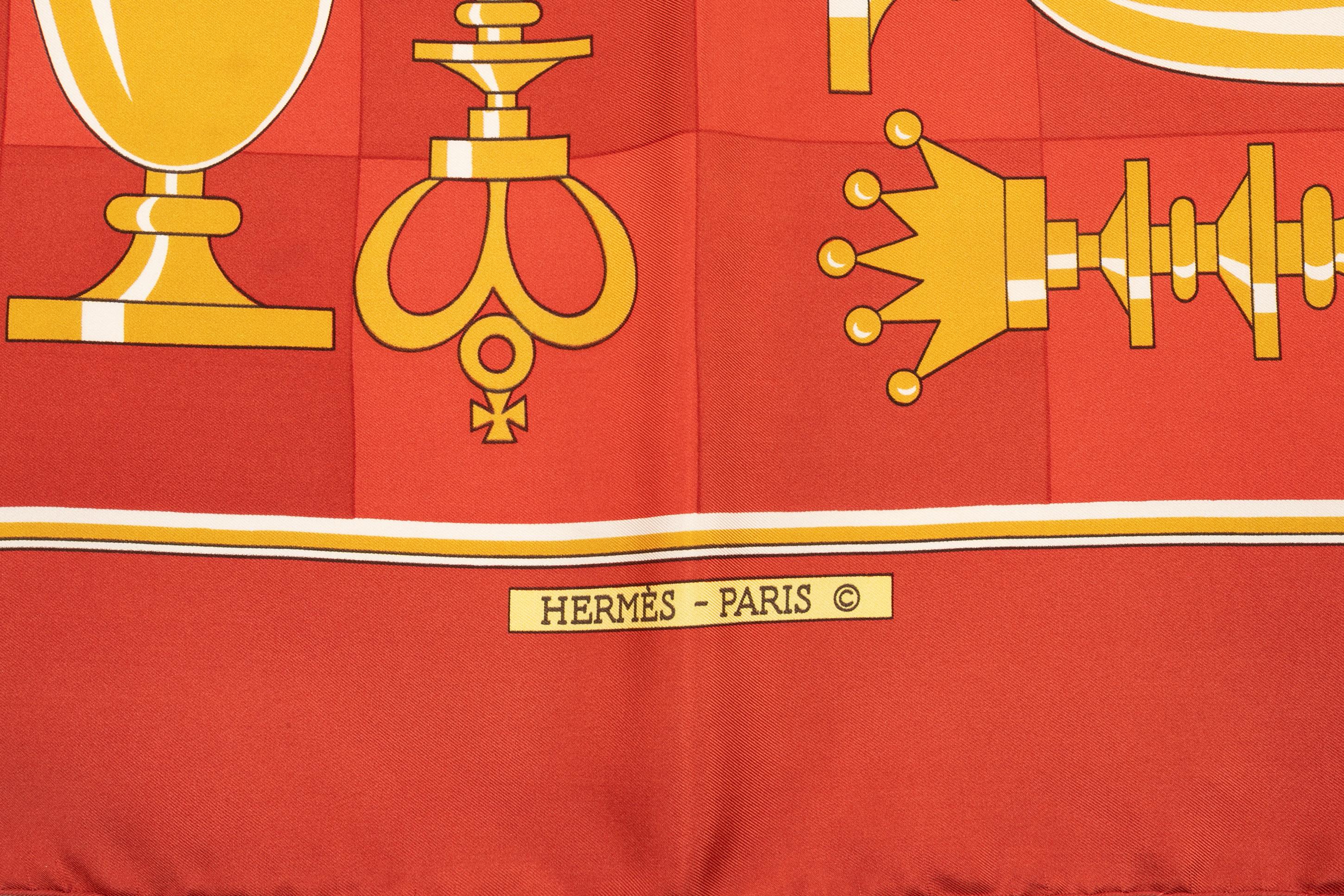 Women's or Men's Hermès 'Chessboard' foulard / squared scarf